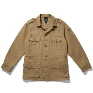 Willis & Geiger Safari Jacket Men’s L Khaki Hemingway Style Field Japan Cotton